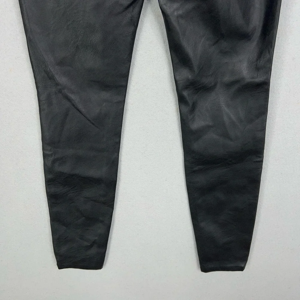 BLANKNYC Pants Womens 27 Black Faux Leather Coated Skinny Jeans Goth Edgy Rock
